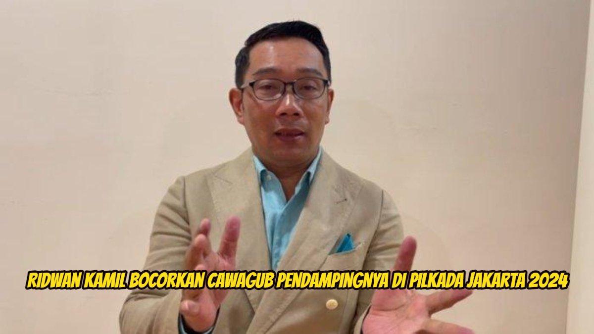 Ridwan Kamil bocorkan Cawagub pendampingnya di Pilkada Jakarta 2024