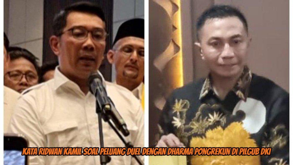 Ridwan Kamil dan Dharma Pongrekun di Pilgub DKI