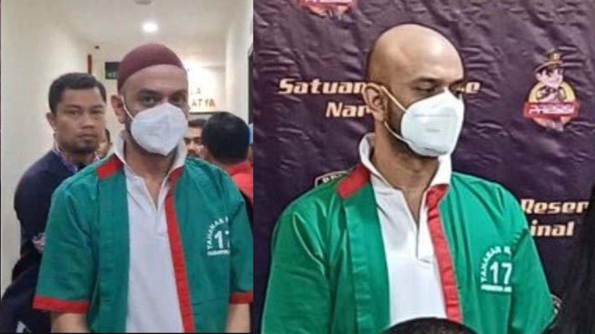 LEBARAN DI PENJARA - Penampilan Rio Reifan saat konferensi pers, lima kali tertangkap karena narkoba lalu jadi religius dadakan.