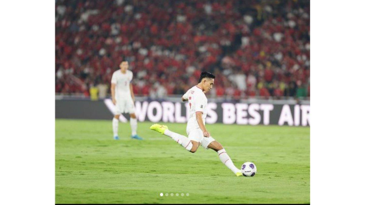 Rizky Ridho di lapangan