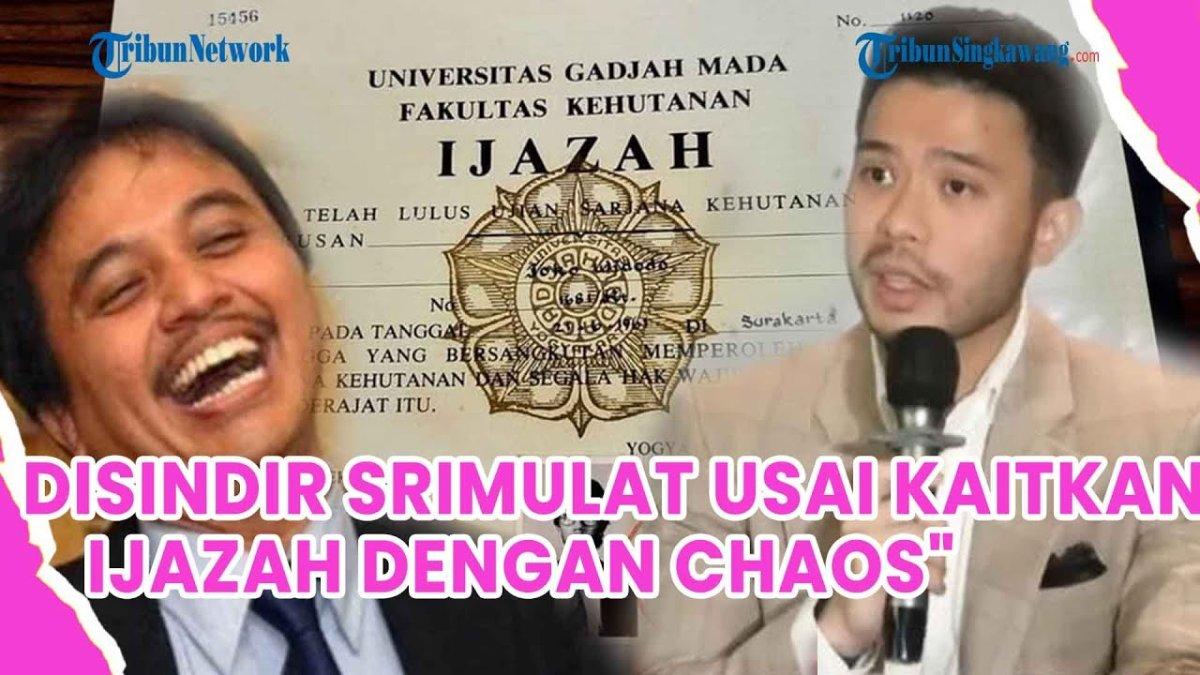 POLEMIK IJAZAH JOKOWI - Capture YouTube Tribun Sinkawang menampilkan Roy Suryo dan Yakup Hasibuan. Roy Suryo ledek pernyataan kubu Jokowi soal tunjukkan ijazah bisa buat chaos