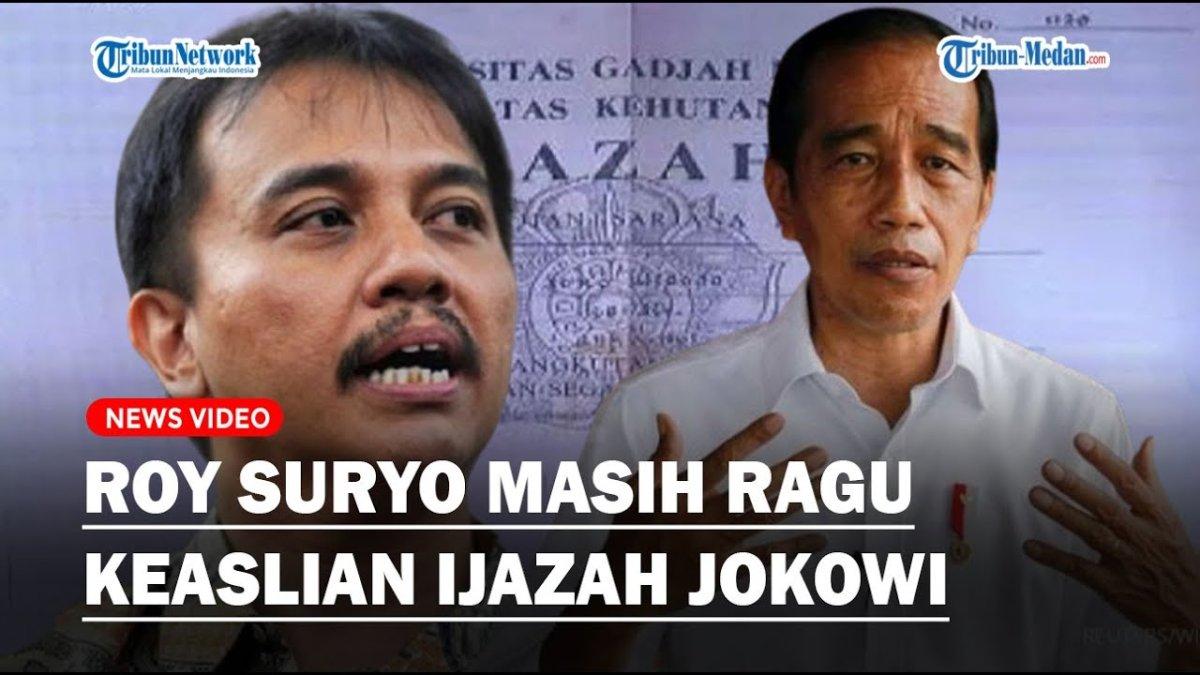 POLEMIK IJAZAH JOKOWI - Capture YouTube Tribun Medan menampilkan Roy Suryo dan Jokowi. Roy Suryo tak percaya bukti foto Jokowi saat KKN