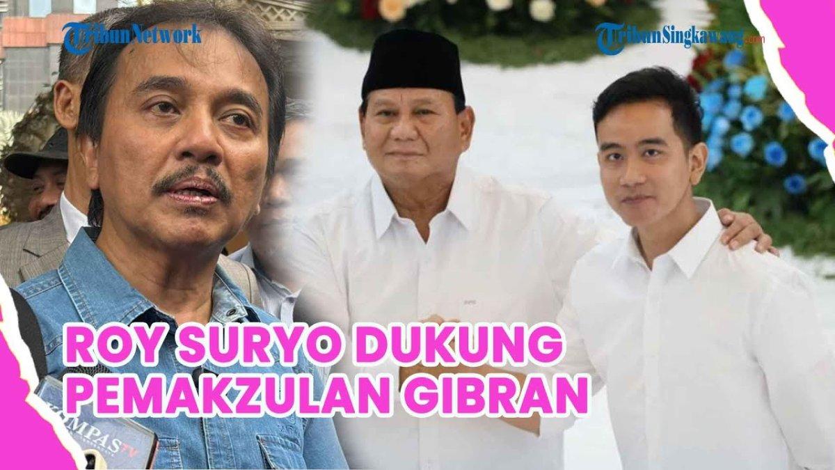 USULAN PEMAKZULAN GIBRAN - Capture YouTube Tribun Singkawang menampilkan sosok Roy Suryo dan Prabowo-Gibran. Roy Suryo ungkap dukungan terhadap upaya pemakzulan Gibran