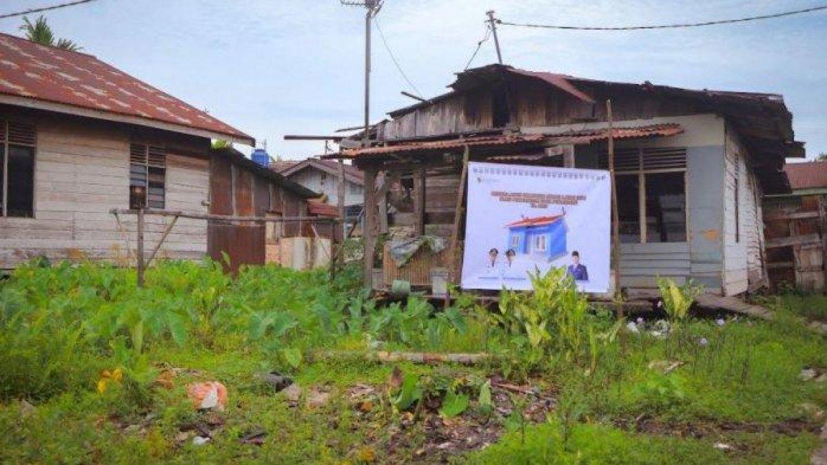 PROGRAM WALI KOTA PEKANBARU - Satu unit rumah semi permanen di Kecamatan Rumbai, Kota Pekanbaru yang masuk program RLH. Tribun Pekanbaru.