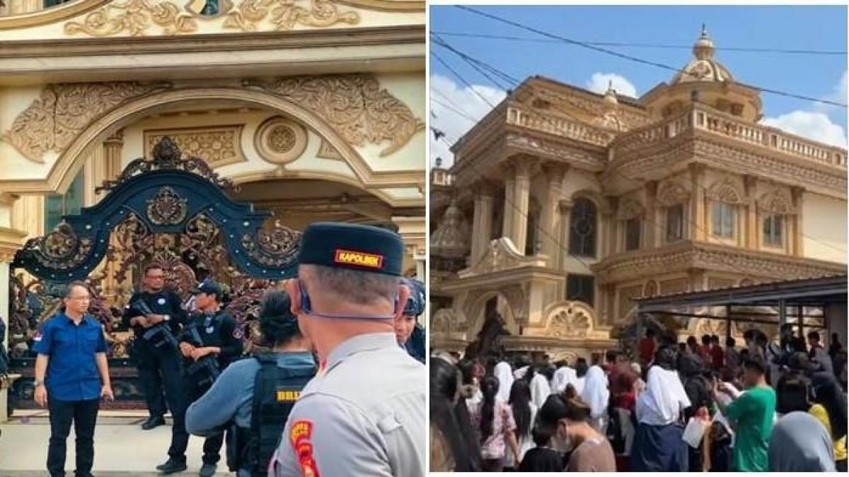 RUMAH M EWAH DIGELEDAH - Rumah milik Haji Sutar di Desa Tulung Selapan Ilir, Kecamatan Tulung Selapan, Kabupaten Ogan Komering Ilir, saat digeledah BNN RI terkait dugaan aliran dana dari narapidana Nusakambangan, Kamis (31/7/2025). Haji Sutar selama ini dikenal warga sebagai sosok 'orang kaya' oleh warga sekitar.