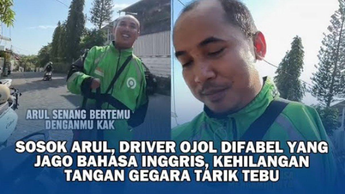 SOSOK Arul, driver ojol tanpa tangan yang jago bahasa Inggris, bikin bule mewek dengar masa lalunya