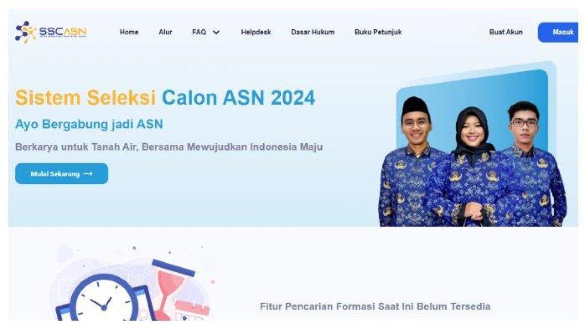 Tampilan laman SSCASN.