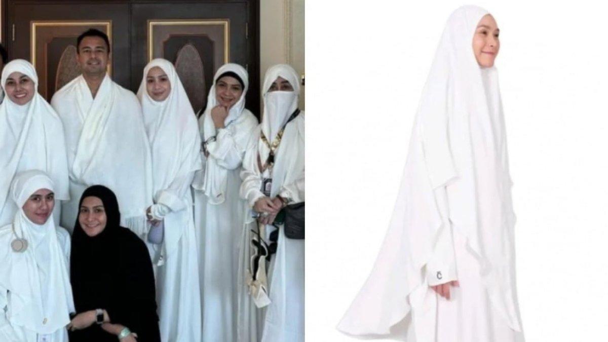 Saat ibadah haji Nagita Slavina tampil serba putih mengenakan khimar atau kerudung panjang, cukup sederhana
