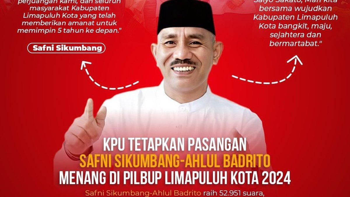 BUPATI SAFNI - Foto Safni Sikumbang diunduh dari Instagram.com Rabu (19/2/2025). Safni Sikumbang merupakan bupati harta paling sedikit di Sumatera Barat.
