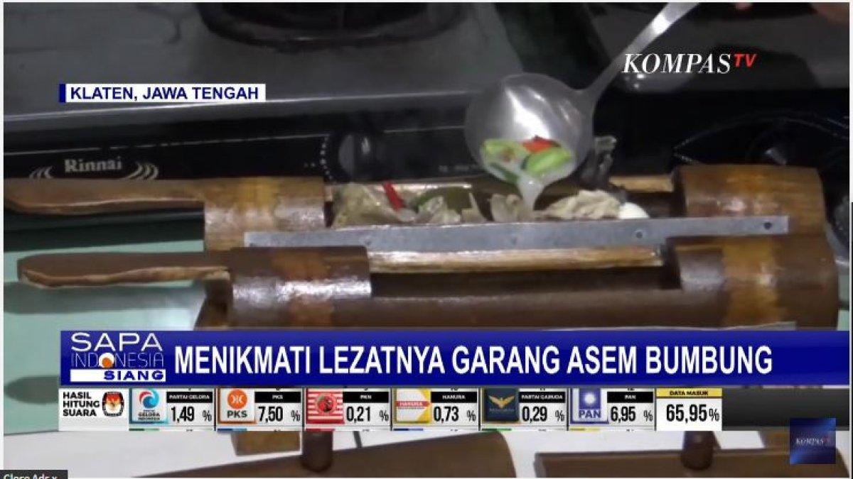 KULINER KLATEN: Sajian garang asem yang disajikan di dalam bambu di Klaten
