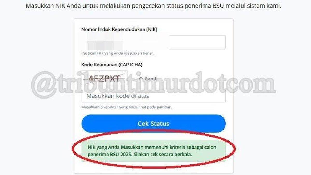 BSU 2025 - Salah satu notifikasi di BSU 2025 di Web bsu.kemnaker.go.id. Kenali 5 arti notifikasinya.