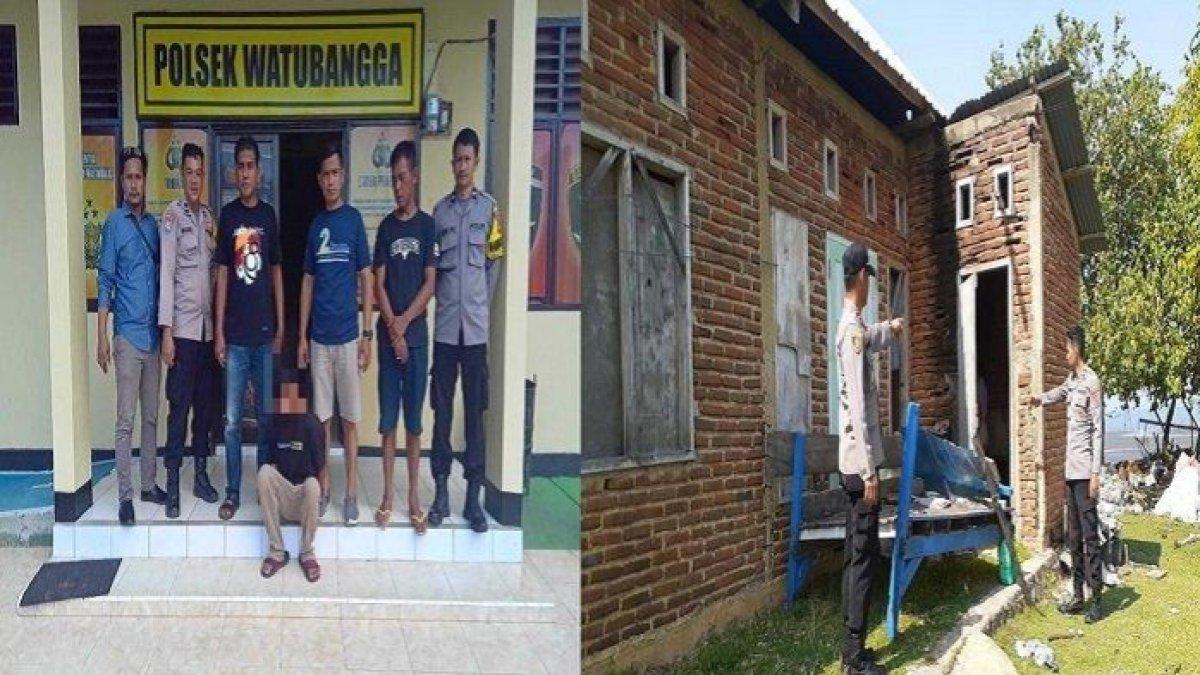 Salah satu pelaku pencabulan di di Kolaka diamankan polisi.