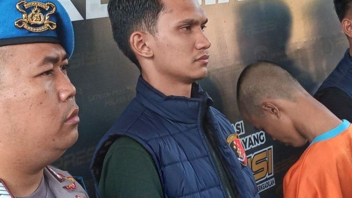 Salah satu pelaku yang menganiaya pelajar di Cianjur hingga tewas.