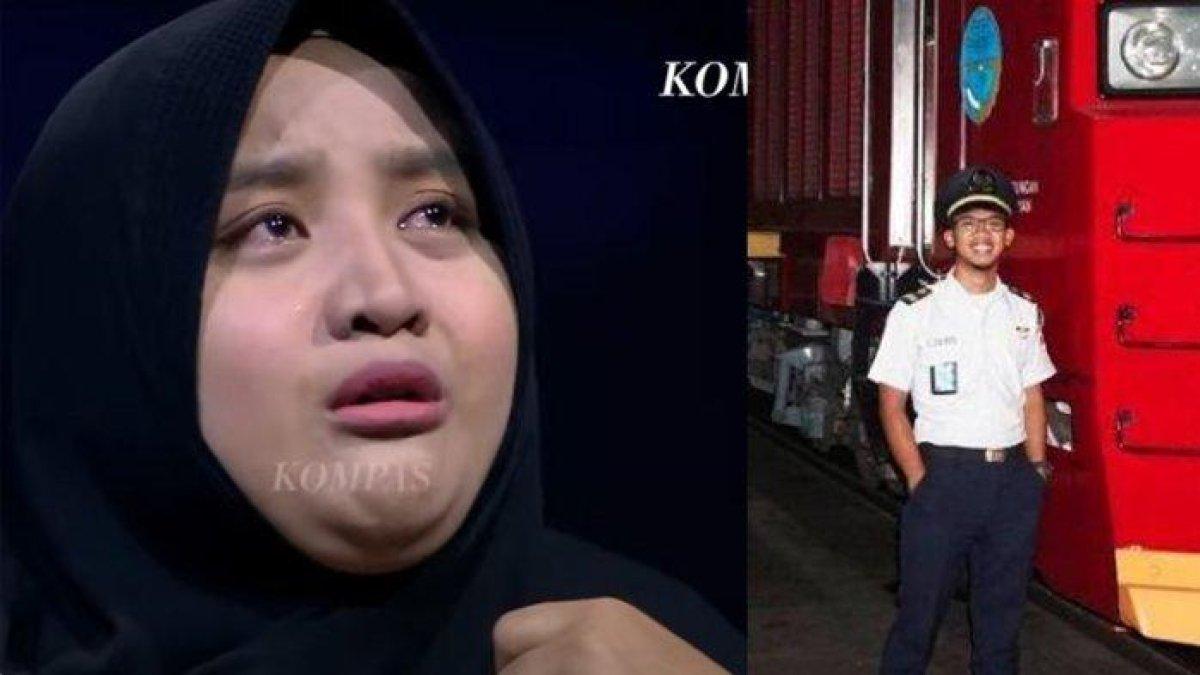 Santika Fuja Sari mendapatkan kabar suaminya, masinis KA Baraya tewas tabrakan