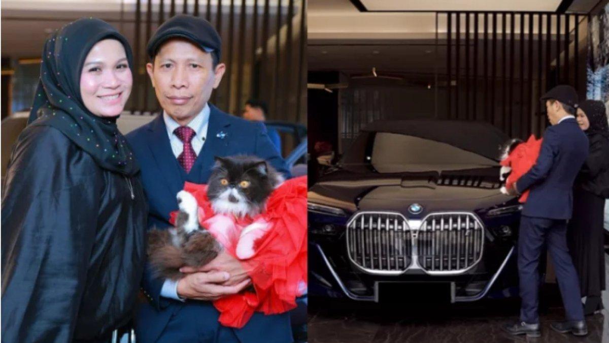 Seekor kucing mendapatkan hadiah mobil mewah BMW dari majikannya, dikecam warganet.