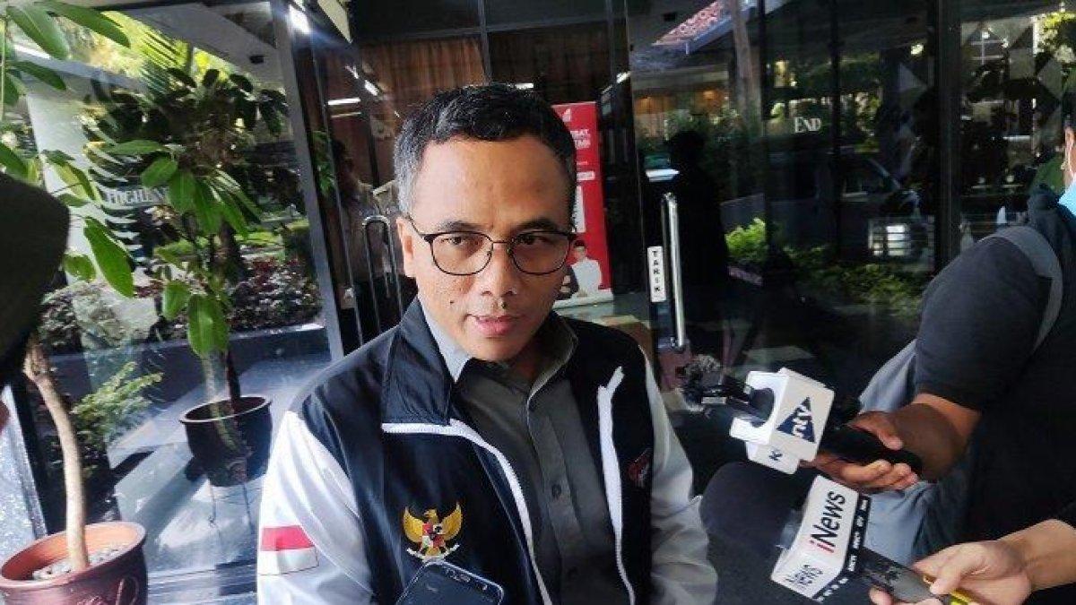 Sekjen PPP Arwani Thomafi di Gedung High End, Kebon Sirih, Jakarta Pusat, Rabu (20/12/2023).
