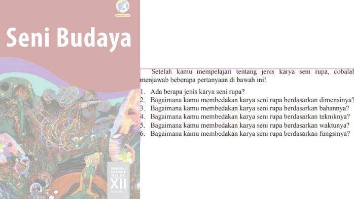 Soal Seni Budaya kelas 12 SMA halaman 9, cek kunci jawabannya