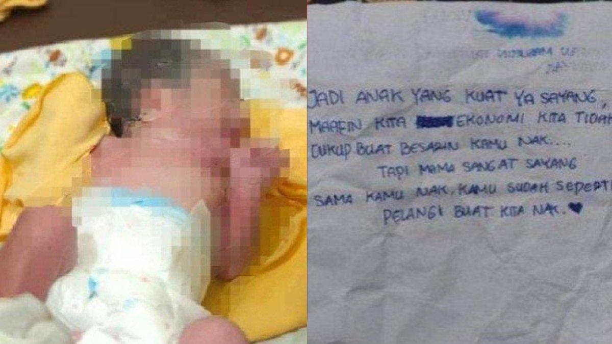 Seorang ibu nekat membuat bayinya di halte bus, tinggalkan pesan haru