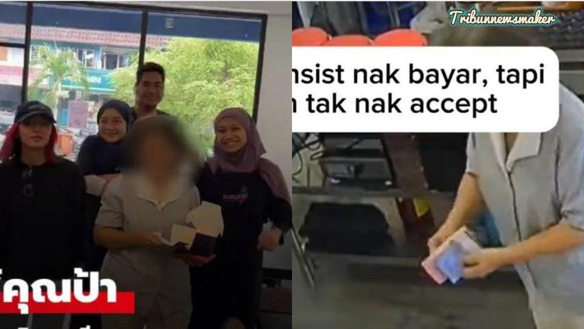 Seorang wanita paruh baya rayakan ultahnya sendiri.