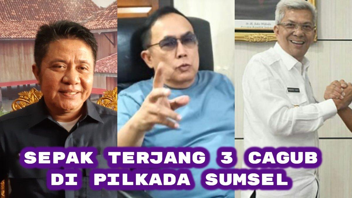 Berikut sepak terjang 3 Cagub yang bersaing ketat di Pilkada Sumsel 2024. Herman Deru, Eddy Santana Putra dan Mawardi Yahya. Siapa yang paling moncer?