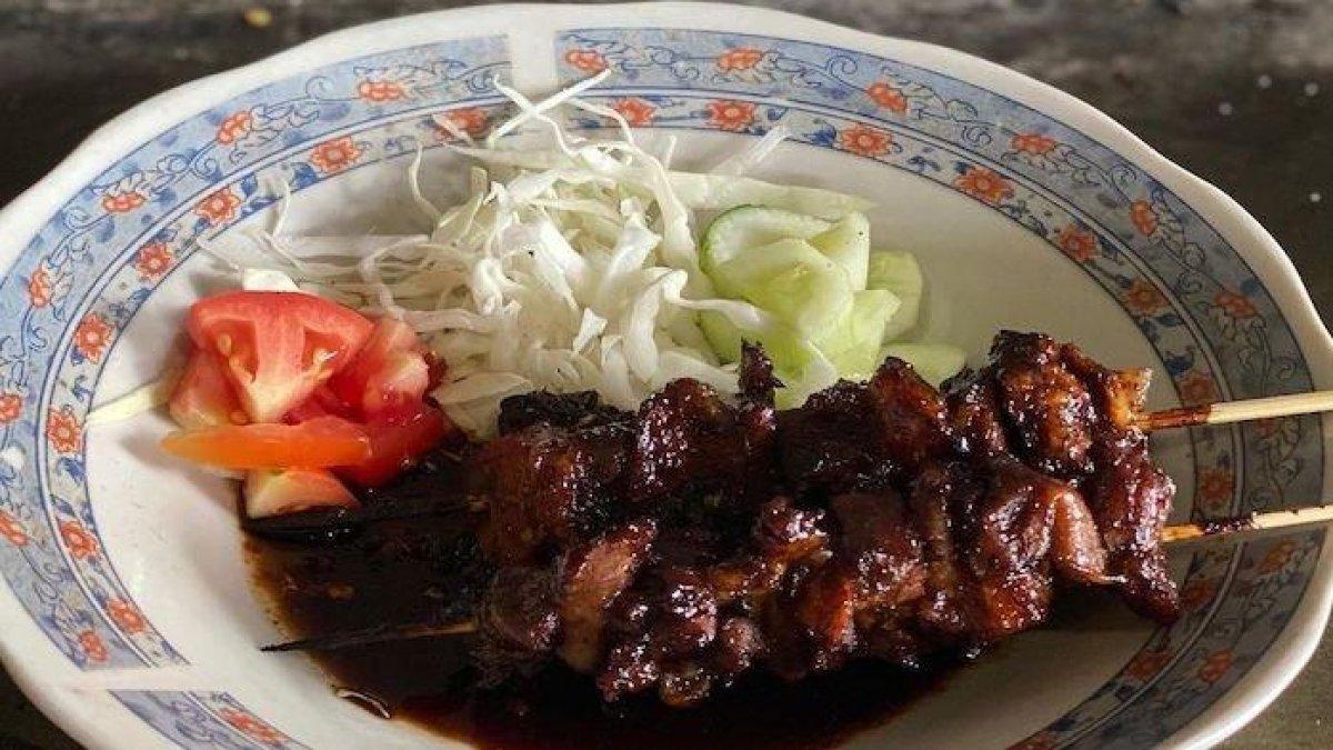 SATE KAMBING KLATEN - Ilustrasi seporsi sate kambing di Klaten, Jawa Tengah.