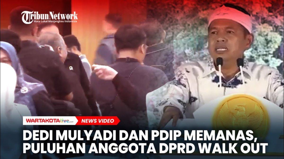 DEDI MULYADI VS PDIP - Capture YouTube Warta Kota menampilkan hubungan Dedi Mulyadi dan PDIP yang memanas. Setelah aksi walk out PDIP, Dedi Mulyadi memberikan sindiran balik