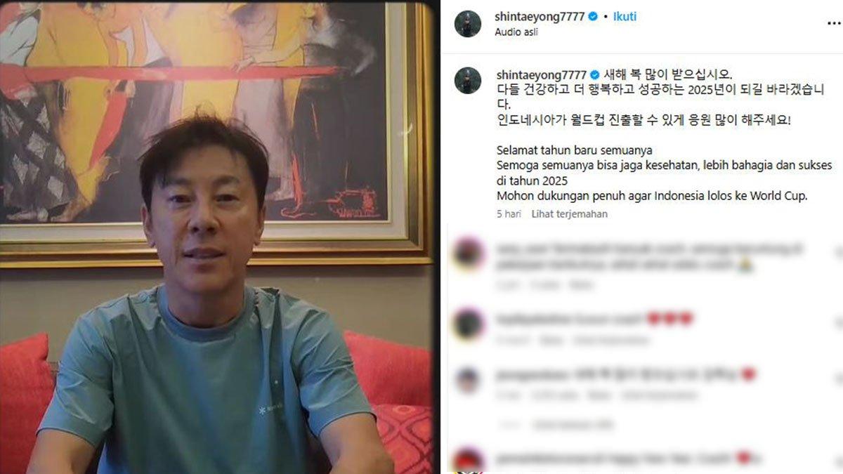 Ucapan Shin Tae-yong di tahun baru 2025