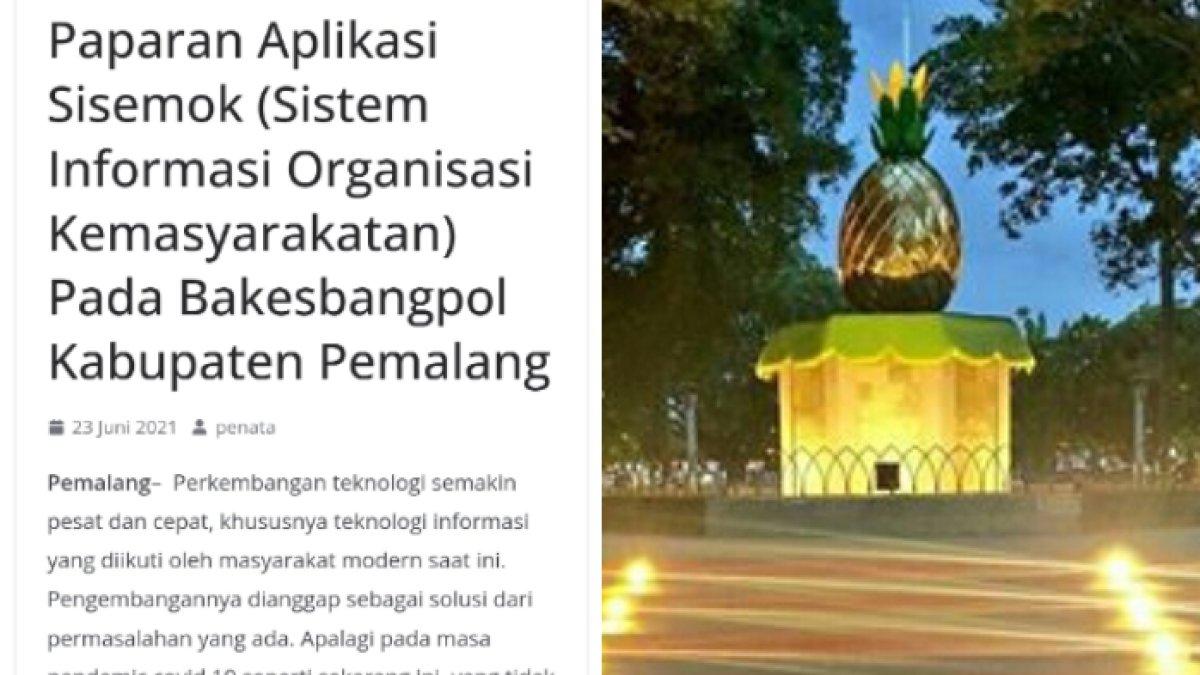 SiSEMOK aplikasi andalan pemerintah daerah Pemalang, namanya unik berhasil mencuri perhatian