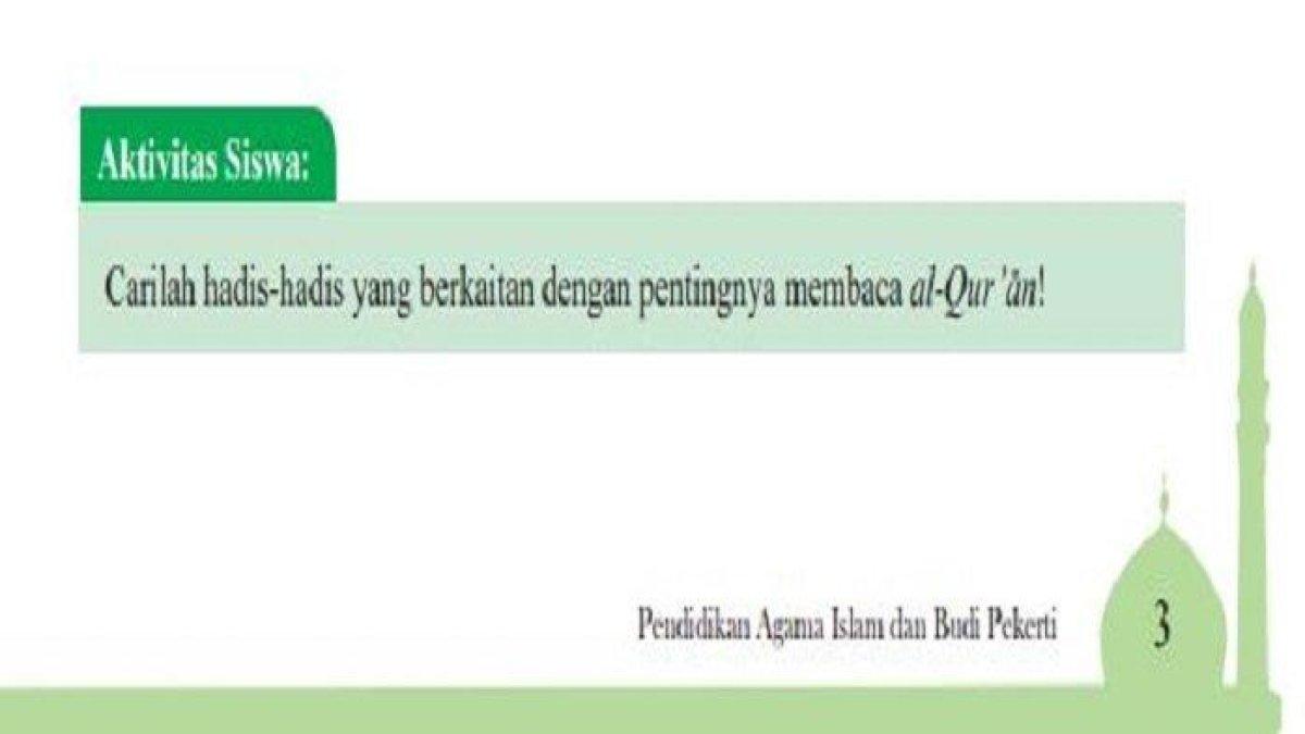 Soal Aktivitas Siswa pada Buku PAI Kelas 11 Halaman 3 d