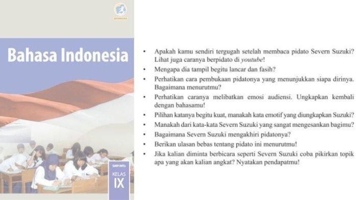 Soal Bahasa Indonesia kelas 9 SMP halaman 44, cek kunci jawabannya