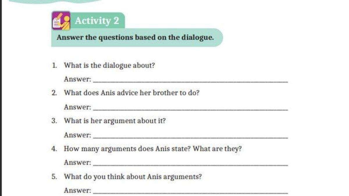 Soal Bahasa Inggris kelas 11 tingkat lanjut, khusus kurikulum merdeka halaman 172 tentang Activity 2.