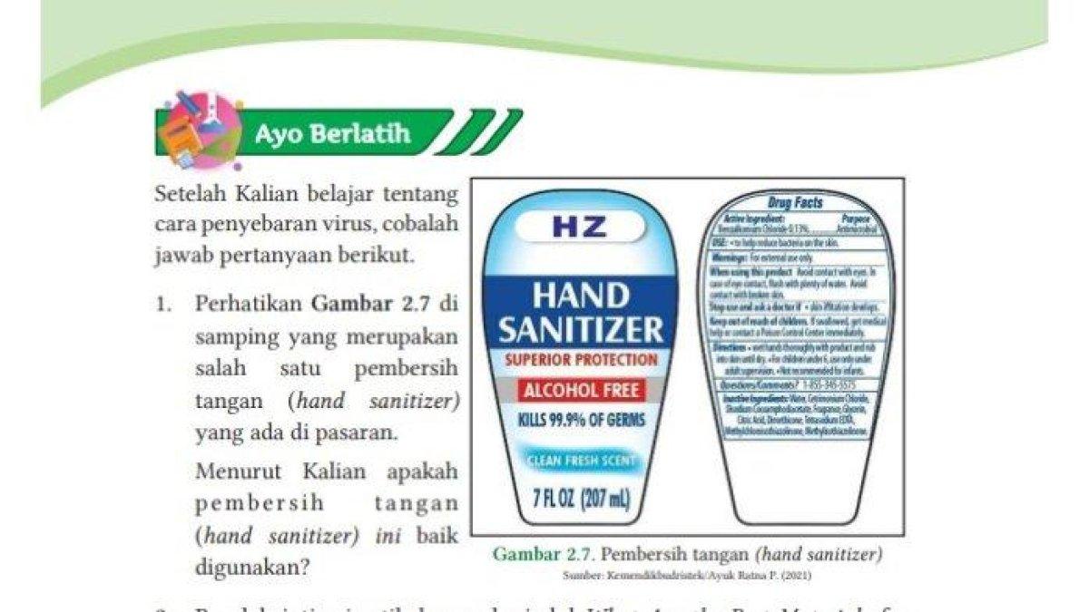 Soal Ilmu Pengetahuan Alam kelas 10 SMA halaman 48 Ayo Berlatih tentang Cara Penyebaran Virus.