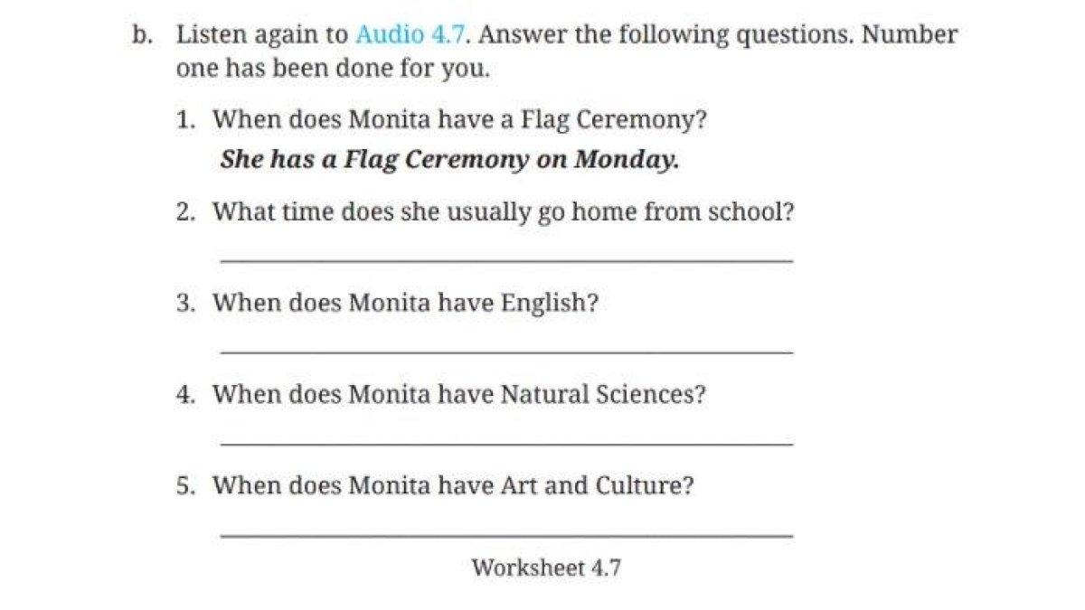 Soal Worksheet 4.7 untuk kunci jawaban Bahasa Inggris SMP Kelas 7