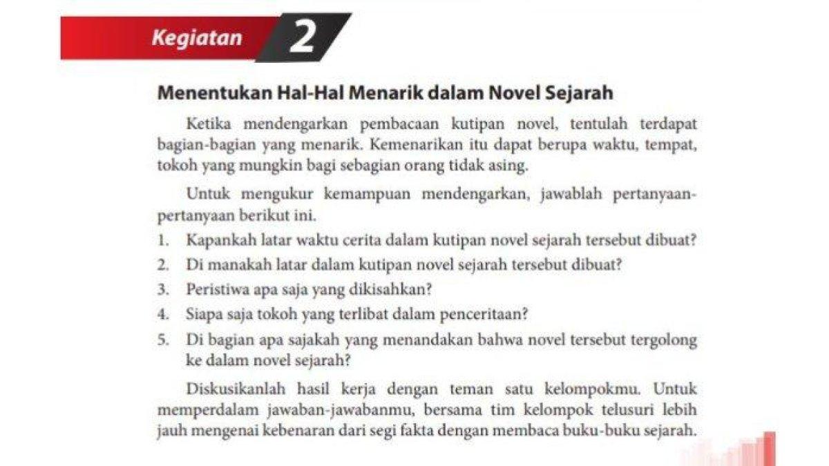 Soal & Kunci Jawaban Bahasa Indonesia Kelas 12 Halaman 39 Kegiatan 2