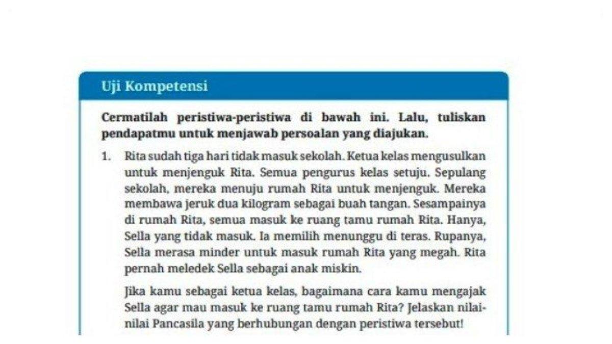 Soal buku PKN kelas 8 halaman 20 Kurikulum Merdeka te n