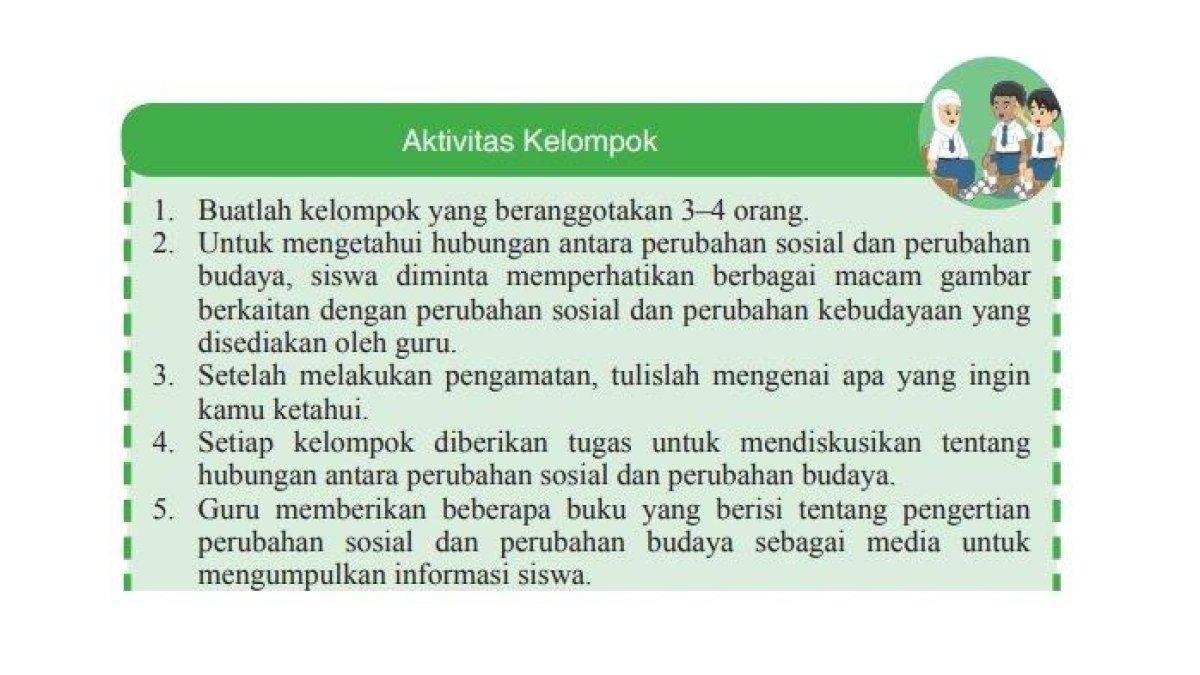 Soal dan Kunci jawaban IPS Kelas 9 halaman 89, perubahan sosial budaya