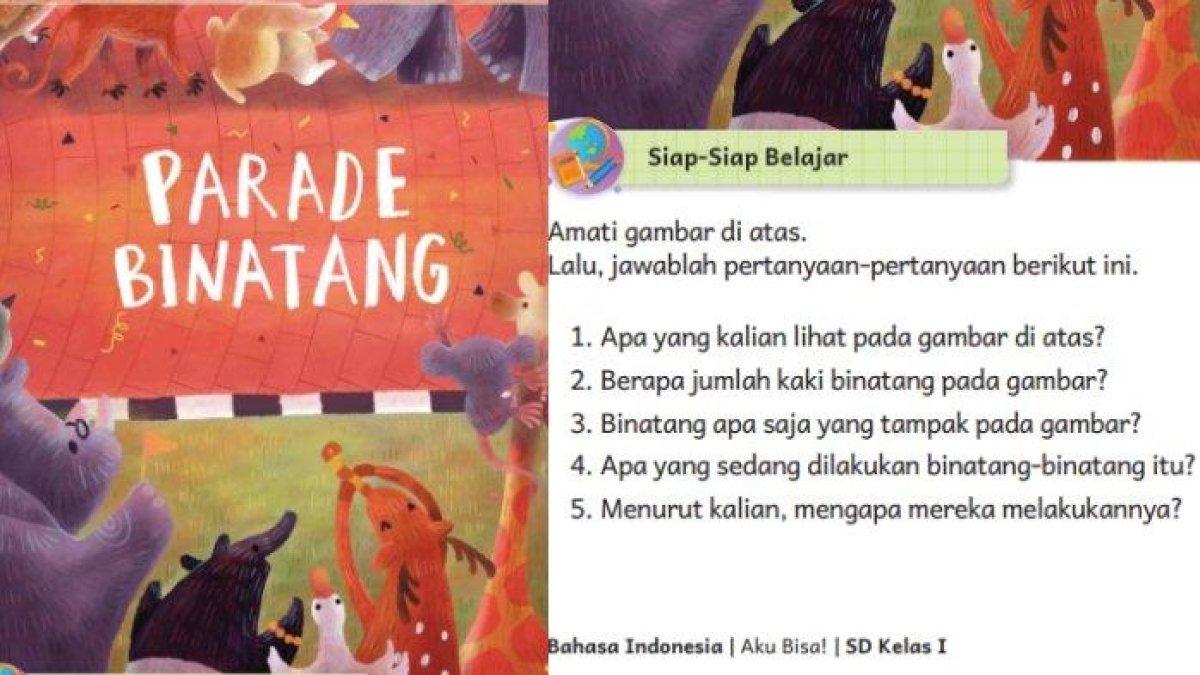 Soal dan kunci jawaban Bahasa Indonesia Kurikulum Merdeka Kelas 1