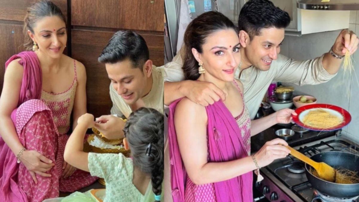 Soha Ali Khan saat berkumpul dan memasak bersama keluarga