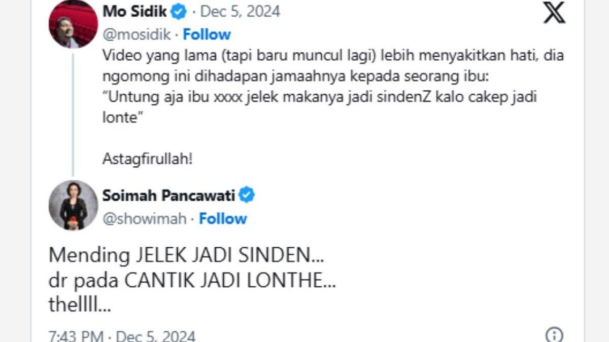 Soimah bela Yati Pesek