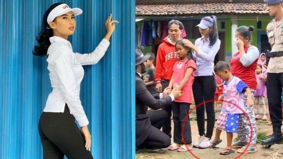 Soraya Rasyid injak kaki anak kecil. g