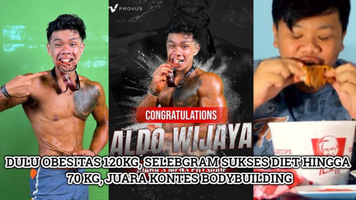 Sosok Aldo Wijaya, selebgram yang dulu obesitas 120 kg, kini berotot dan menang kompetisi bodybuilding.