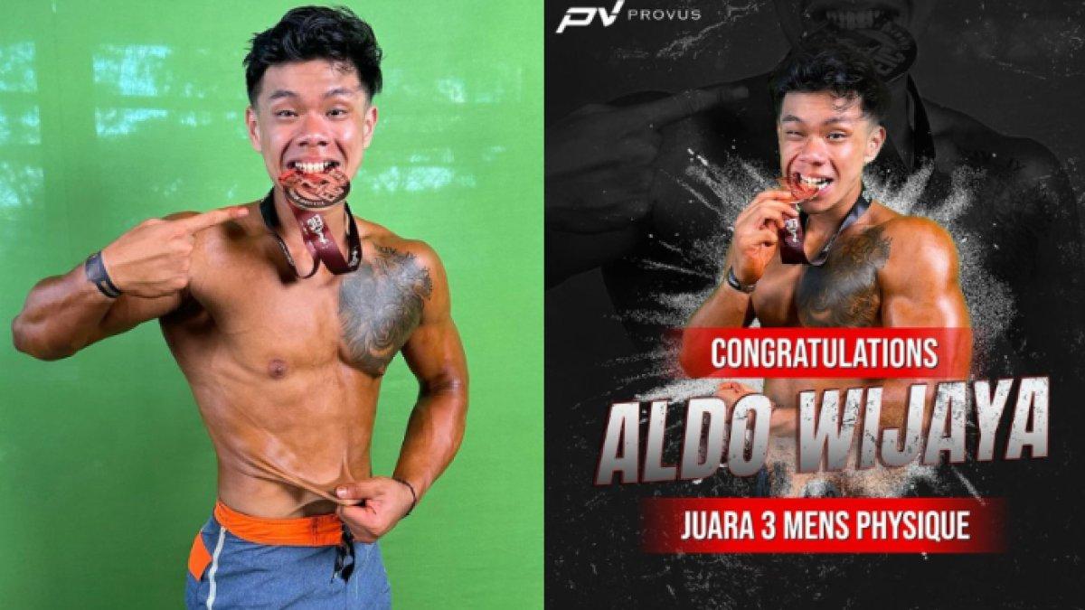 Sosok Aldo Wijaya, selebgram yang dulu obesitas 120 kg, kini berotot dan menang kompetisi bodybuilding.