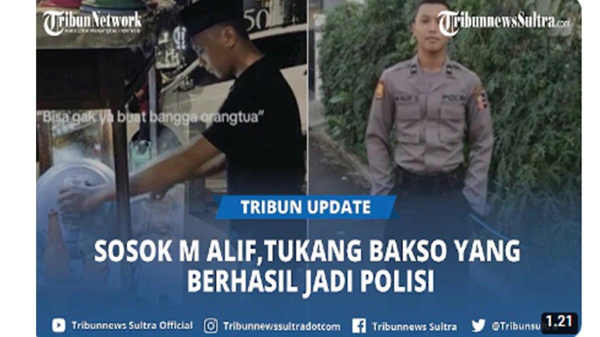 Sosok Alip, tukang bakso jadi polisi.