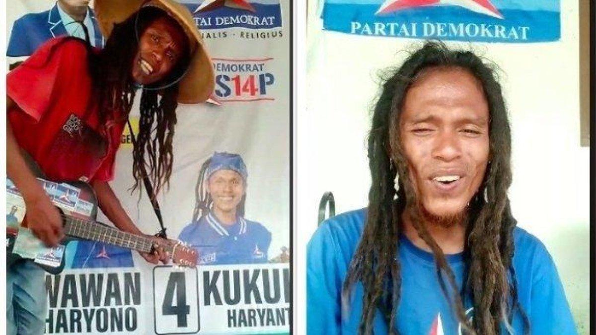 Sosok Kukuh Haryanto, pengamen rambut gimbal maju jadi caleg Wonogiri, punya cara unik kampanye