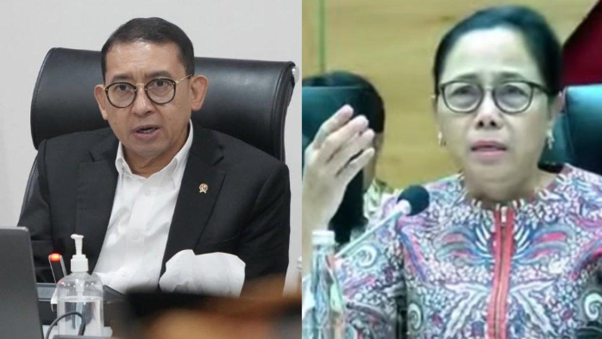 POLEMIK FADLI ZON - Sosok MY Esti Wijayanti (kanan) Wakil Ketua Komisi X DPR dari Fraksi PDIP yang menangis saat Fadli Zon (kiri) membahas kasus pemerkosaan tahun 1998.
