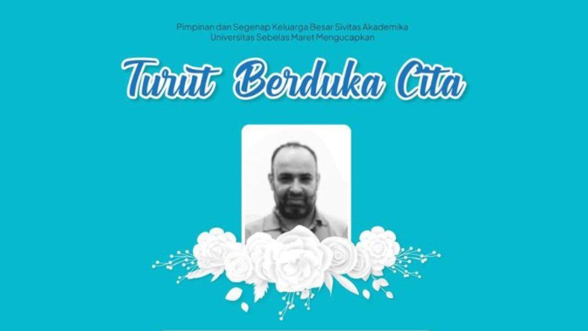 Sosok dr. Mueen, alumni UNS dan UGM gugur dibom Israel, ungkapan duka dari akun UNS beredar.