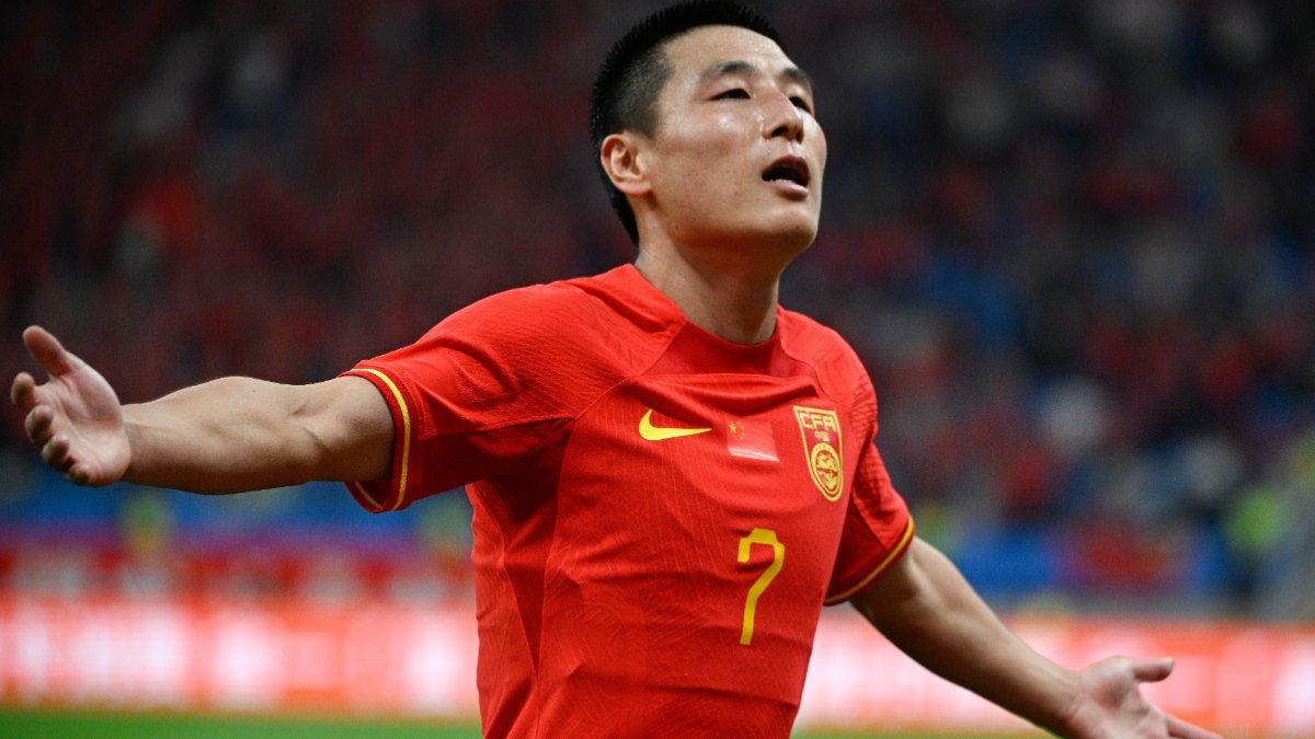 PROFIL PEMAIN - Sosok pemain timnas China bernama Wu Lei dokumen X.com (7/5/2025).