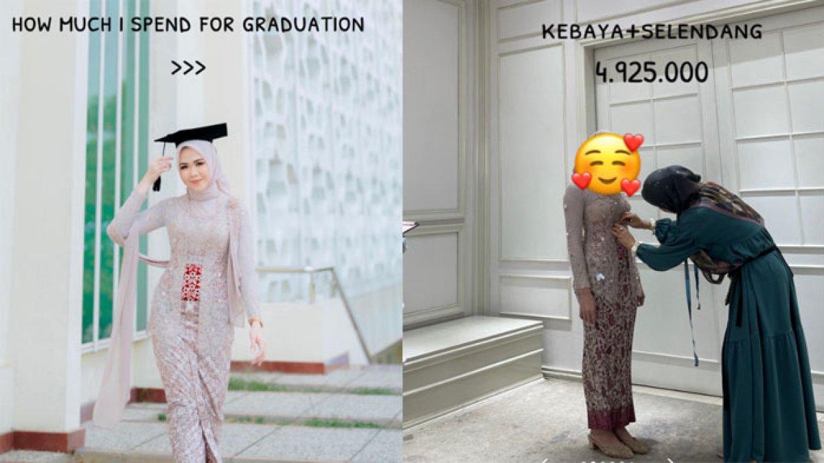 Sosok wisudawati yang rela habiskan uang Rp 14,5 juta untuk wisuda.