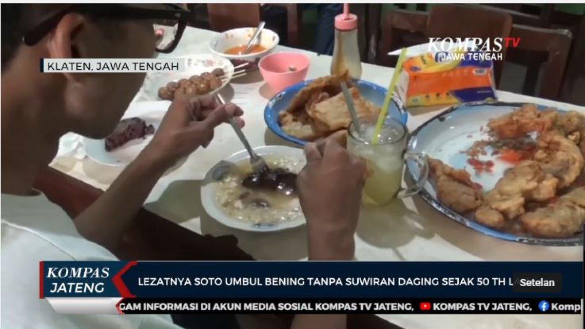 KULINER KLATEN: Soto umbul bening yang ada di sebuah warung di Klaten