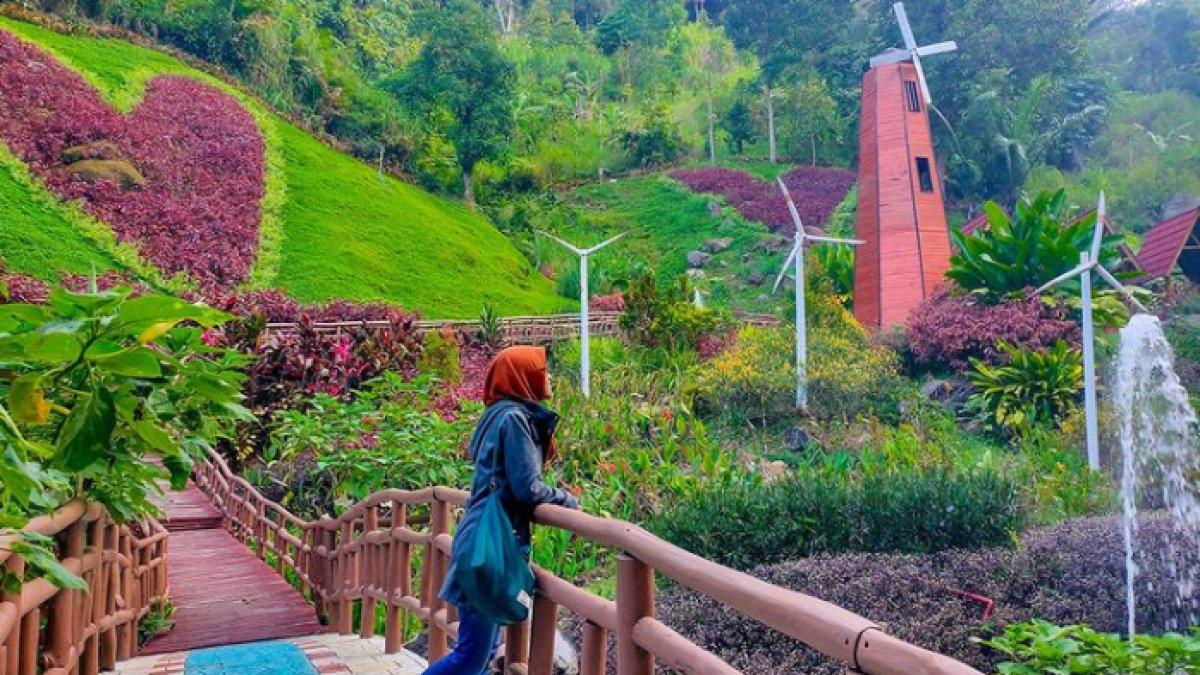 WISATA NGAWI - Potret taman yang instagramable di Srambang Park disadur dari Kompas.com pada Selasa (25/3/2025). Srambang Park terletak di Kecamatan Jogorogo, Kabupaten Ngawi.